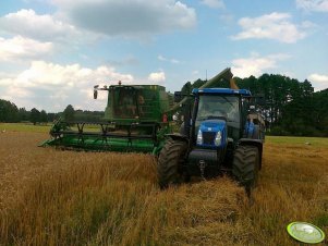 John Deere 1470 + New Holland T6050 PLUS + Przyczepa 