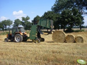 John Deere 550 + Renault 75.12 RS 