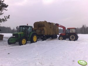 John Deere 6130 i Zetor 6340