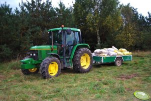 John Deere 6200 + Dwukółka 