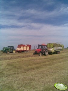 John Deere 6200 + Krone i Zetor 6320 + Claas Sprint 445U