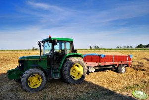 John Deere 6200 + Rozrzutnik Czarna Białostocka