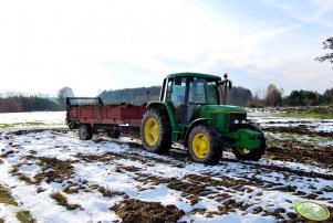 John Deere 6200 + Rozrzutnik Czarna Białostocka