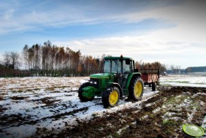 John Deere 6200 + Rozrzutnik Czarna Białostocka