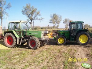 John deere 6210 SE i Fendt Favorit 600 LS