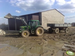 John Deere 6220 + przyczepa D47 