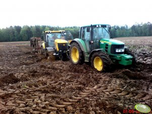 John Deere 6330 + JCB Fastrac 8250