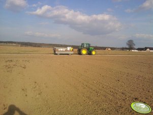 John Deere 6330 & przyczepa czarna białostocka 4t