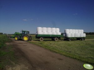 John Deere 6330 + przyczepy