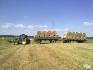 John Deere 6330 + przyczepy