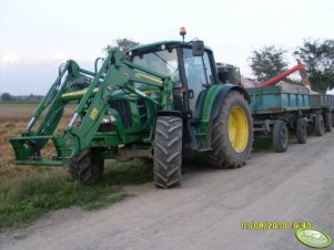 John Deere 6430 + 3 przyczepy