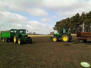 John Deere 6620 & T088 i John Deere 7430 & 2 x HL80