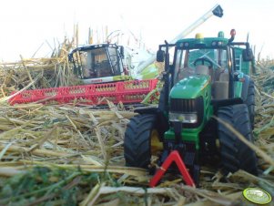 John Deere 7530 & Claas Tucano 450