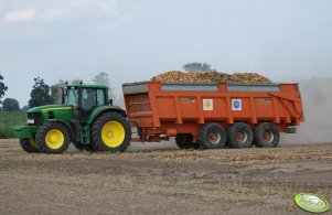 John Deere 7530 + przyczepa VAIA NL 207