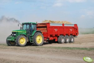 John Deere 7810 + przyczepa VAIA NL 207