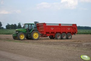 John Deere 7810 + przyczepa VAIA NL 207