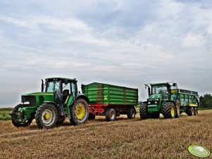 John Deere 7820 + Tandem 23t & 6820 + Pronar T680