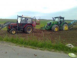 John Deere 7830  i Zetor 7211