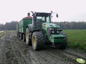 John Deere 7830 + Przyczepy