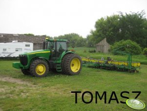 John Deere 8320 + siewnik 12-rzedowy 