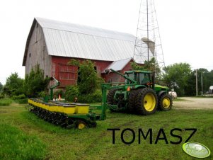 John Deere 8320 + siewnik 12-rzedowy 