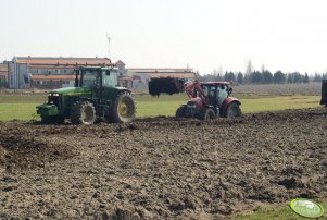 john Deere 8400 & Case maxxum 115 multi 