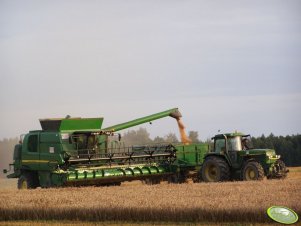 John Deere T670 & John Deere 4755 + Przyczepa