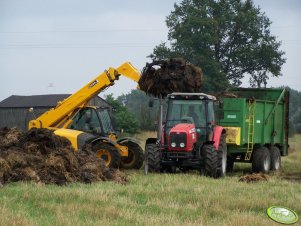 Massey Ferguson 5445 + Sipma Tornado i JCB 535