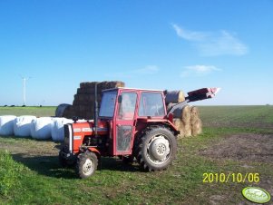 MF 255 + ładowacz na podnośnik
