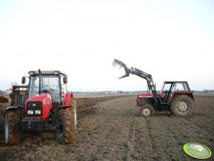 MF 4255 + Tandem 6t i Ursus 912