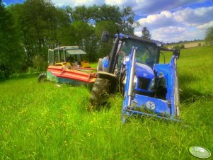 New Holland T6030 Delta + Stoll JF 250 & Renault 