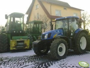 New Holland T6050 Plus + JD X2