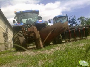New Holland T6050 Plus + New Holland TD80D + Pług  