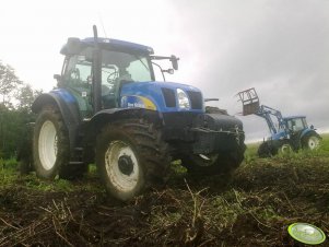 New Holland T6050 Plus + New Holland TD80D + Przyczepy