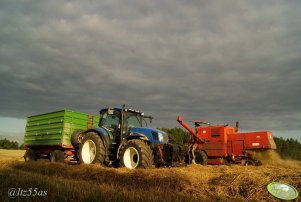 New Holland T6050 + Pronar T672/1 & Bizon Z056