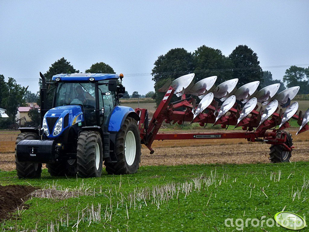 Foto ciagnik New Holland T6080 PC & Massey Ferguson (Overum) 725 id ...