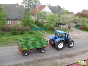 New Holland T6080 + przyczepa Pronar