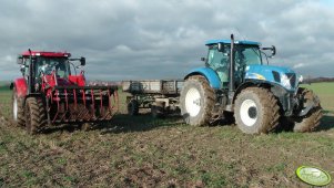 New Holland T7030AC + D47 & Case IH Maxxum multicontroller 115 & LRZ 130