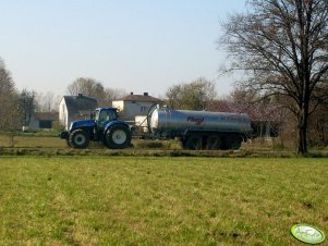 New Holland T7040 AC & Fliegl 22000L