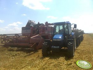 New Holland TD80D + Massey Ferguson 520