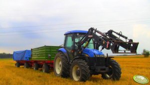 New Holland TD80D + Pronar T653/3 + Pronar 672/2