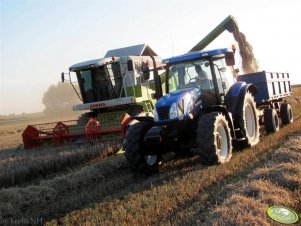 New Holland TS 115A + P 78S & Claas Medion 310