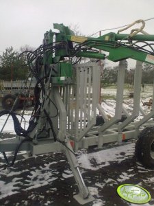 Przyczepa leśna samorobna + ładowacz troll