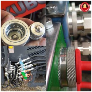 Szybkozłącza firmy Waryński z eliminatorem ciśnienia.