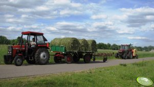 Ursus 3512 + przyczepq i zgrabiarka, Case 4230 + Krone kr125