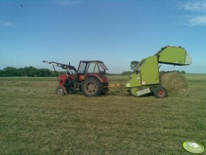 Ursus C-360-3P i Claas Rollant 62s