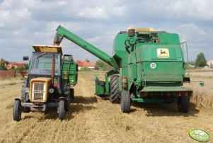 Ursus C-360 3P + przyczepa D732 & John Deere 975