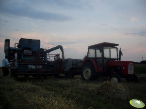 Ursus C-360 + przyczepa + Claas Mercur