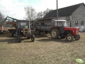 Ursus C-360 + rozrzutnik i Ursus C-330 + cyklop