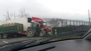 Wypadek Ursus-foto z auta.